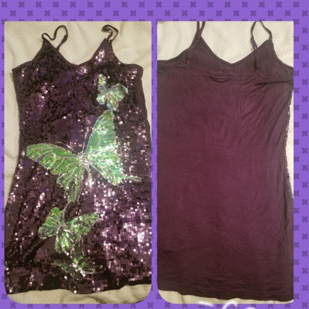 SEQUINS TSHIRT DRESS